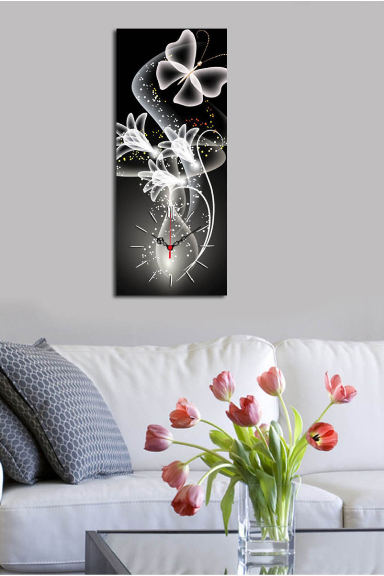 Horloge murale décorative en toile - Multicolore