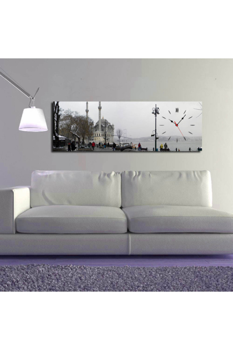Horloge murale décorative en toile - Multicolore