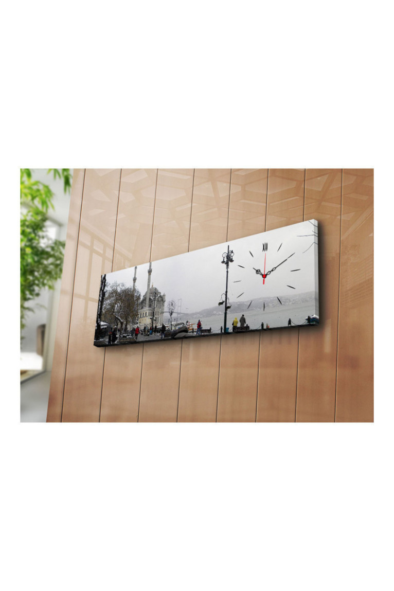 Horloge murale décorative en toile - Multicolore