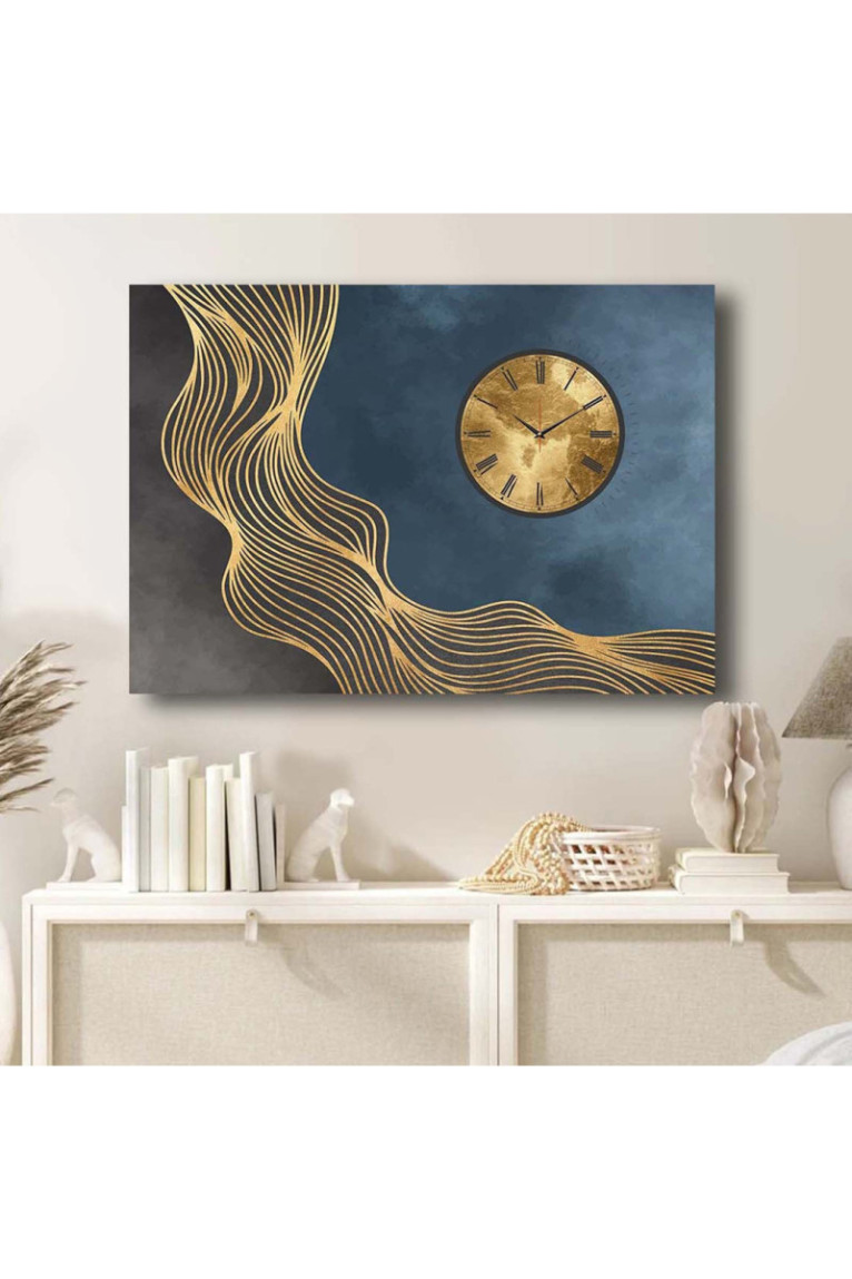 Horloge murale décorative en toile - Multicolore