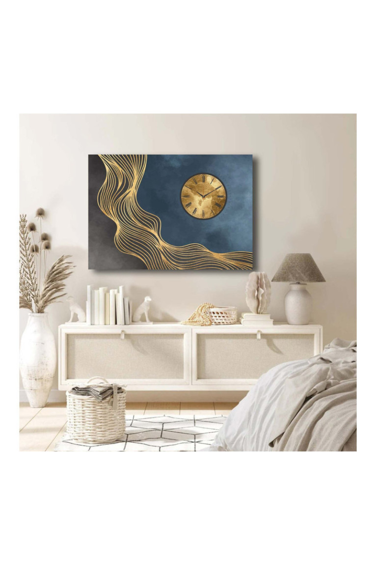 Horloge murale décorative en toile - Multicolore