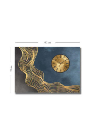 Horloge murale décorative en toile - Multicolore