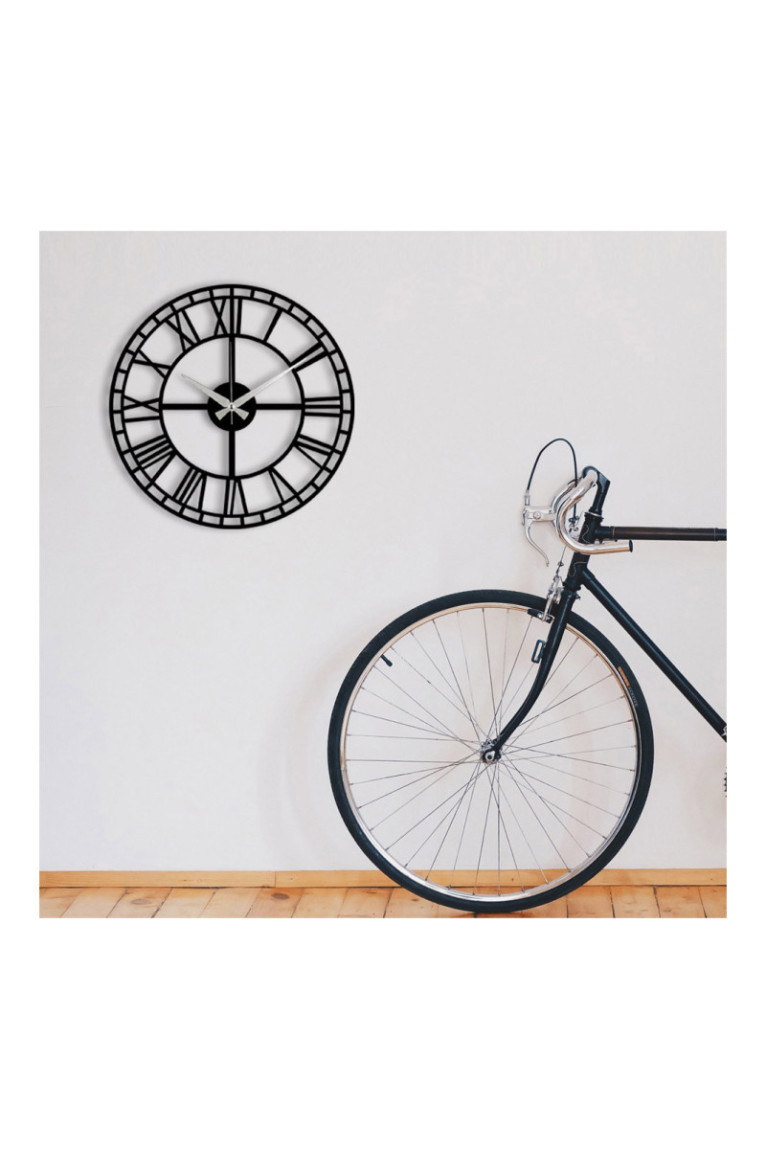 Horloge murale décorative en métal - Noir