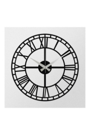 Horloge murale décorative en métal - Noir