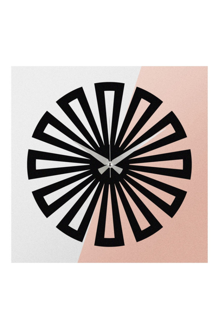 Horloge murale décorative en métal - Noir
