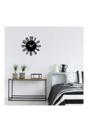 Horloge murale décorative en métal - Noir
