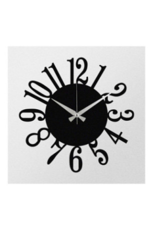 Horloge murale décorative en métal - Noir