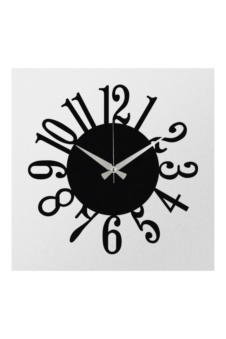 Horloge murale décorative en métal - Noir