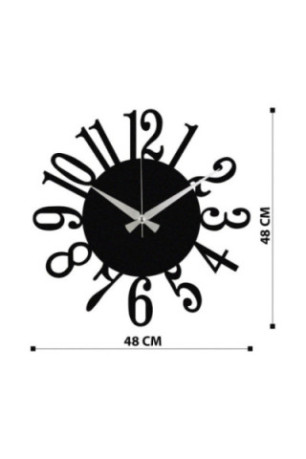 Horloge murale décorative en métal - Noir