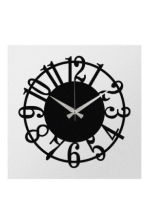 Horloge murale décorative en métal - Noir