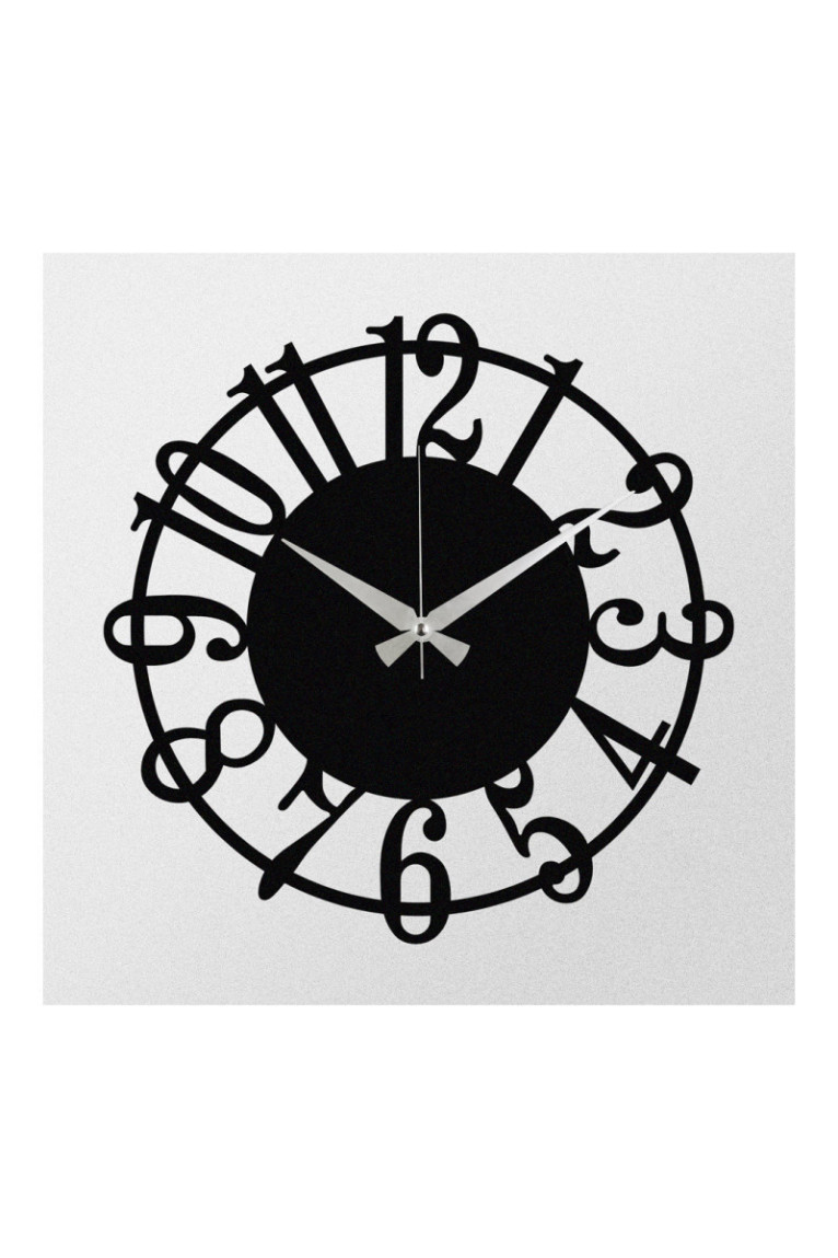 Horloge murale décorative en métal - Noir