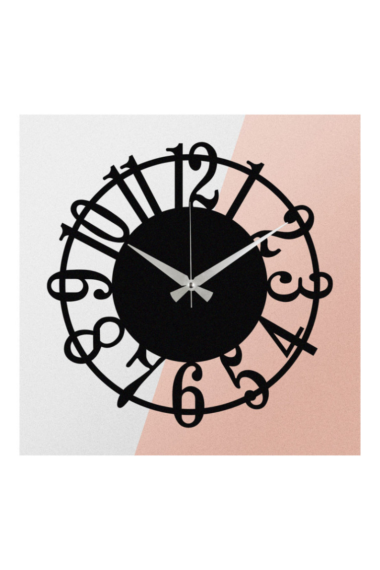 Horloge murale décorative en métal - Noir