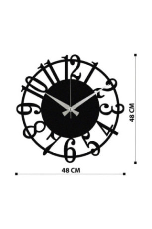 Horloge murale décorative en métal - Noir