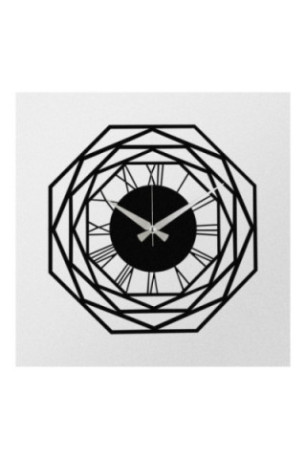 Horloge murale décorative en métal - Noir