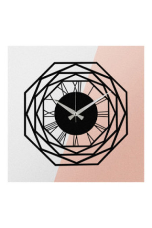 Horloge murale décorative en métal - Noir