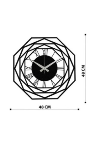 Horloge murale décorative en métal - Noir