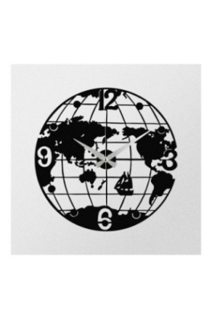 Horloge murale décorative en métal - Noir