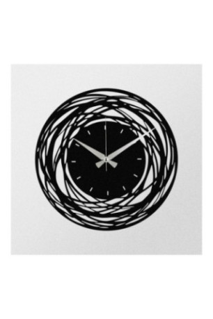 Horloge murale décorative en métal - Noir