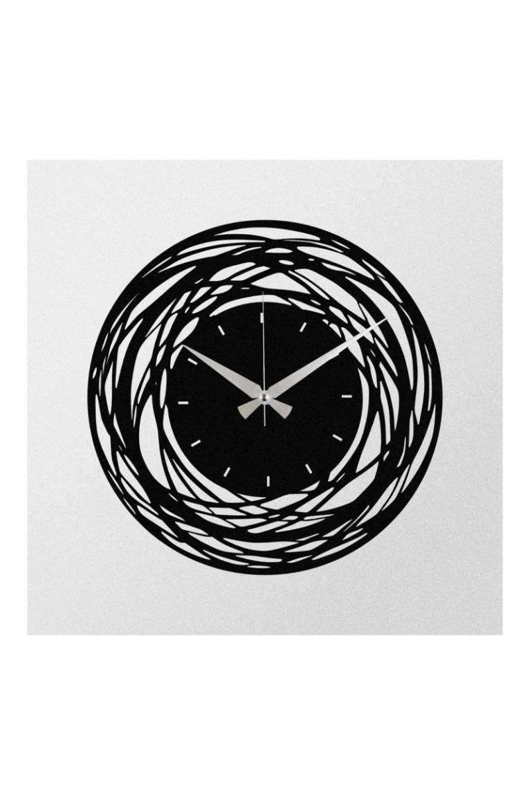 Horloge murale décorative en métal - Noir