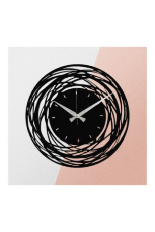Horloge murale décorative en métal - Noir