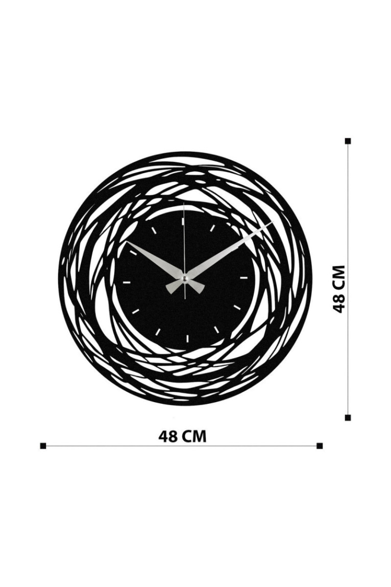 Horloge murale décorative en métal - Noir