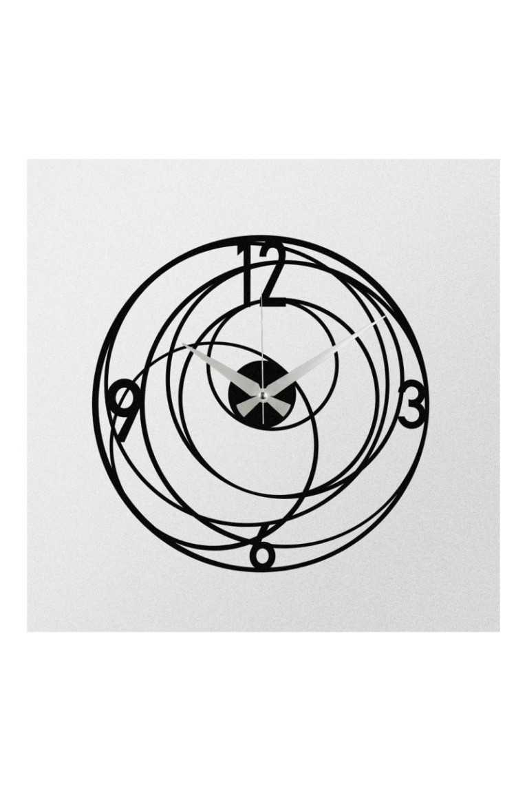 Horloge murale décorative en métal - Noir