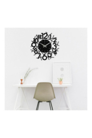 Horloge murale décorative en métal - Noir