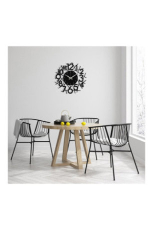 Horloge murale décorative en métal - Noir