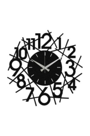 Horloge murale décorative en métal - Noir