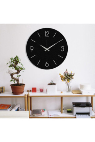 Horloge murale décorative en métal - Noir