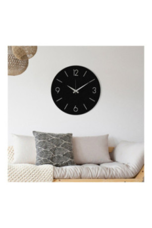 Horloge murale décorative en métal - Noir