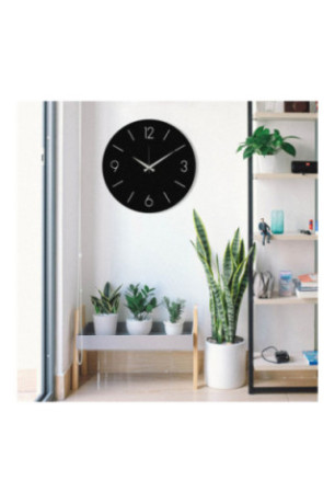 Horloge murale décorative en métal - Noir
