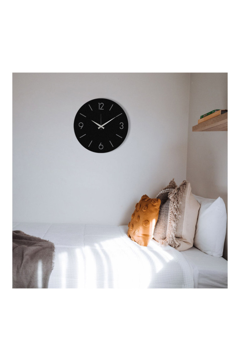 Horloge murale décorative en métal - Noir