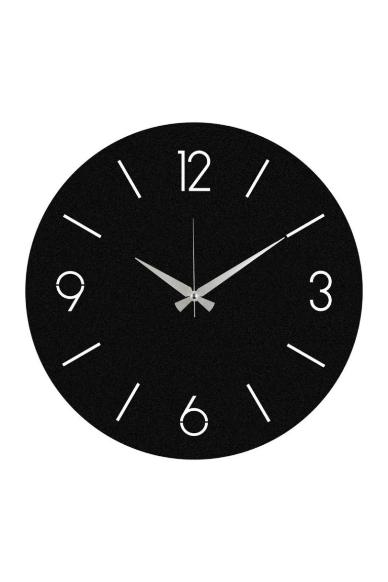 Horloge murale décorative en métal - Noir