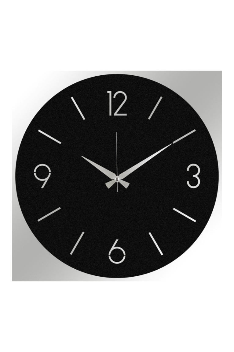Horloge murale décorative en métal - Noir
