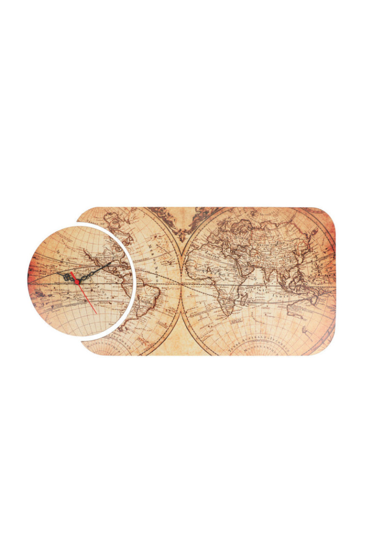 Horloge décorative en MDF (2 pièces) - Multicolore