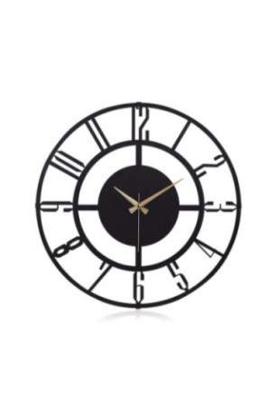 Horloge murale décorative en métal - Noir