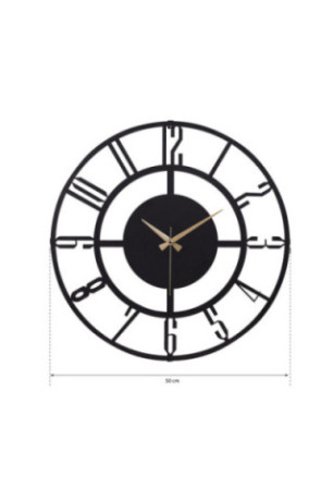 Horloge murale décorative en métal - Noir