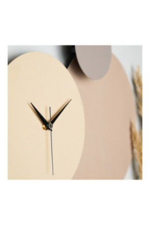 Horloge murale décorative en métal - Beige crème