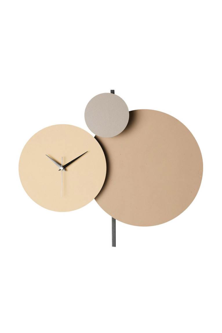 Horloge murale décorative en métal - Beige crème