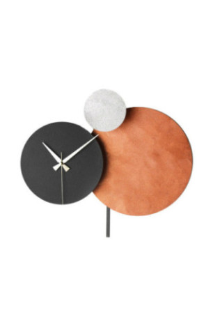 Horloge murale décorative en métal - Cuivre noir