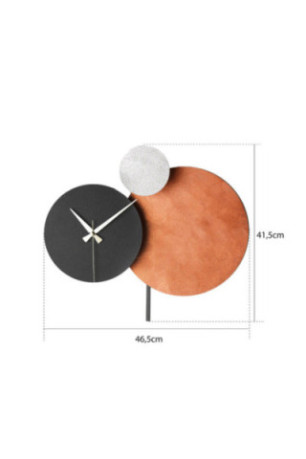 Horloge murale décorative en métal - Cuivre noir