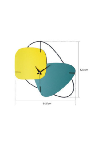 Horloge murale décorative en métal - Vert Jaune