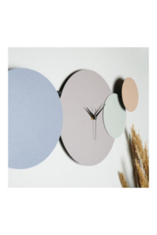 Horloge murale décorative en métal - Vert Marron Bleu