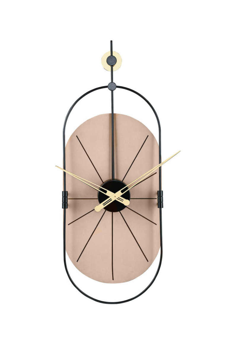 Horloge murale décorative en métal - Marron Noir