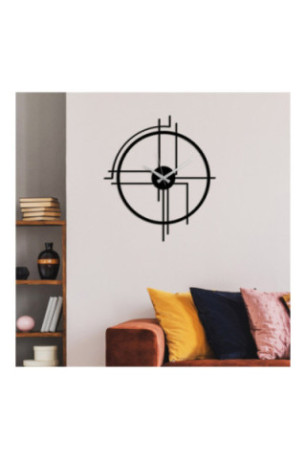 Horloge murale décorative en métal - Noir