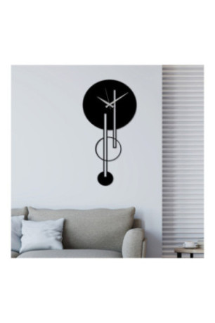 Horloge murale décorative en métal - Noir
