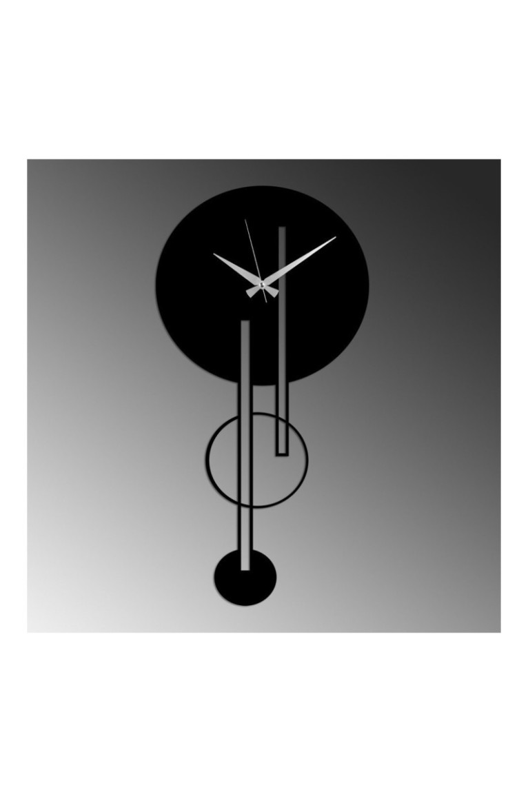 Horloge murale décorative en métal - Noir