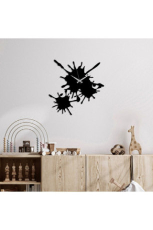 Horloge murale décorative en métal - Noir