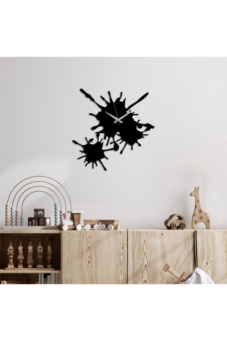 Horloge murale décorative en métal - Noir